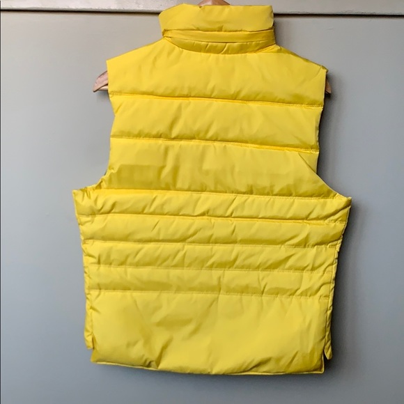 NEW Lucky Brand Down Quilted Puffer Yellow Vest L Zip unisex - Picture 4 of 15